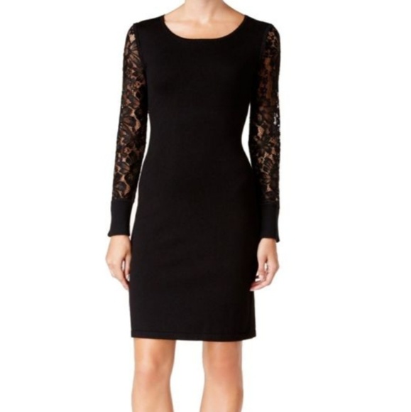 Calvin Klein Dresses & Skirts - Calvin Klein Lace-Sleeve Sweater Dress